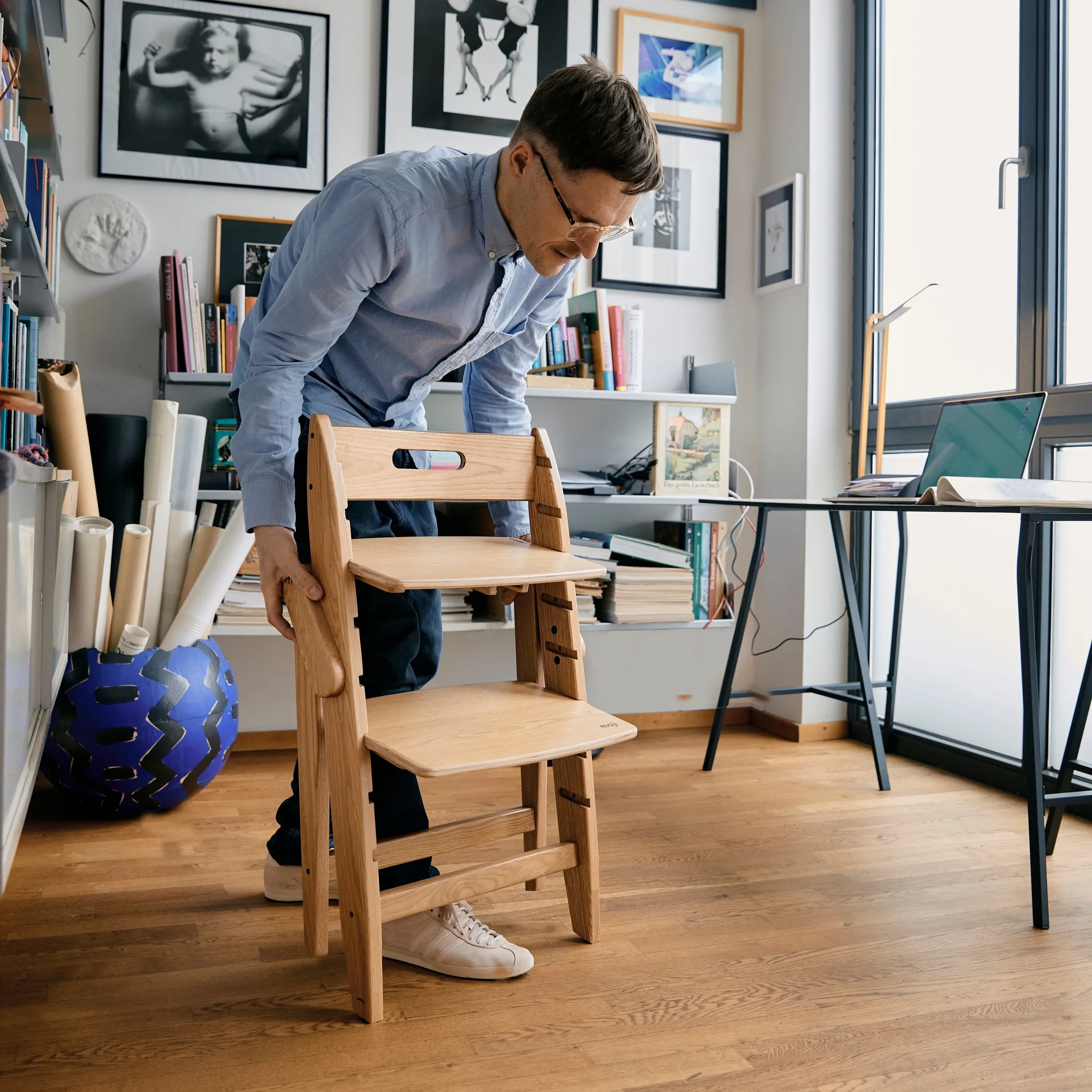 Растущий стульчик Moji by ABC-Design Yippy ВСЁ ВКЛЮЧЕНО oak, текстиль mint