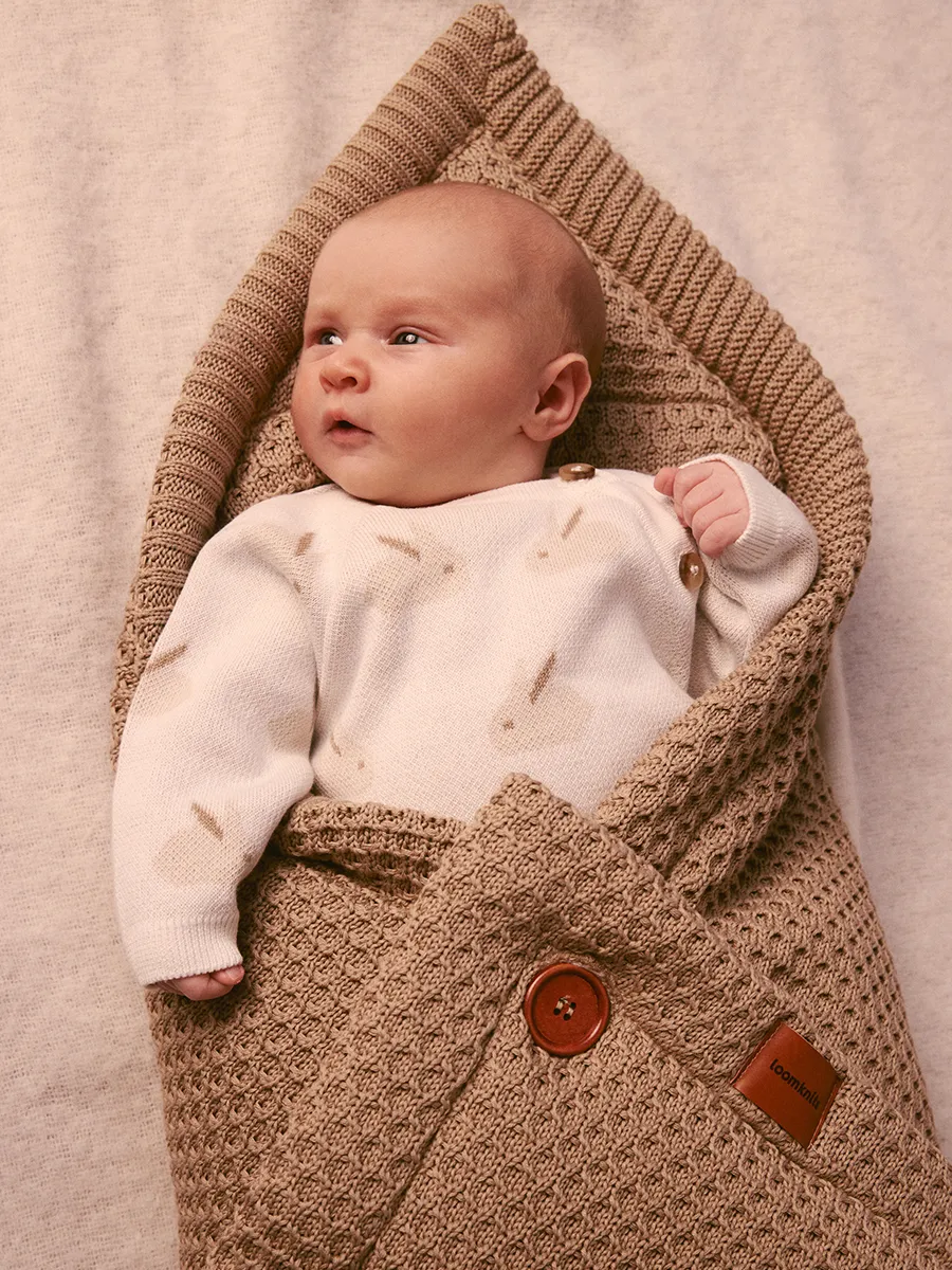 Комбинезон детский LoomKnits Кремовый Кролики