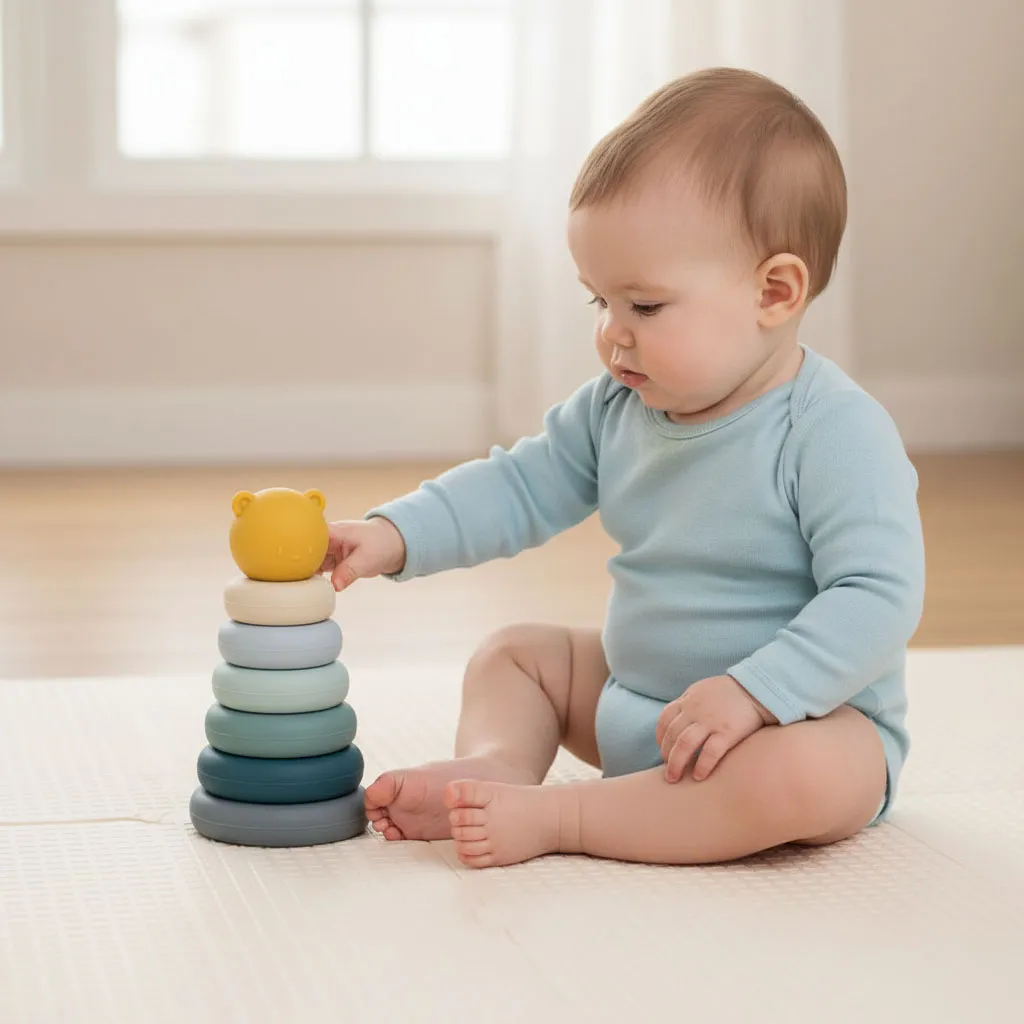 Игрушка-пирамидка Nattou силиконовая