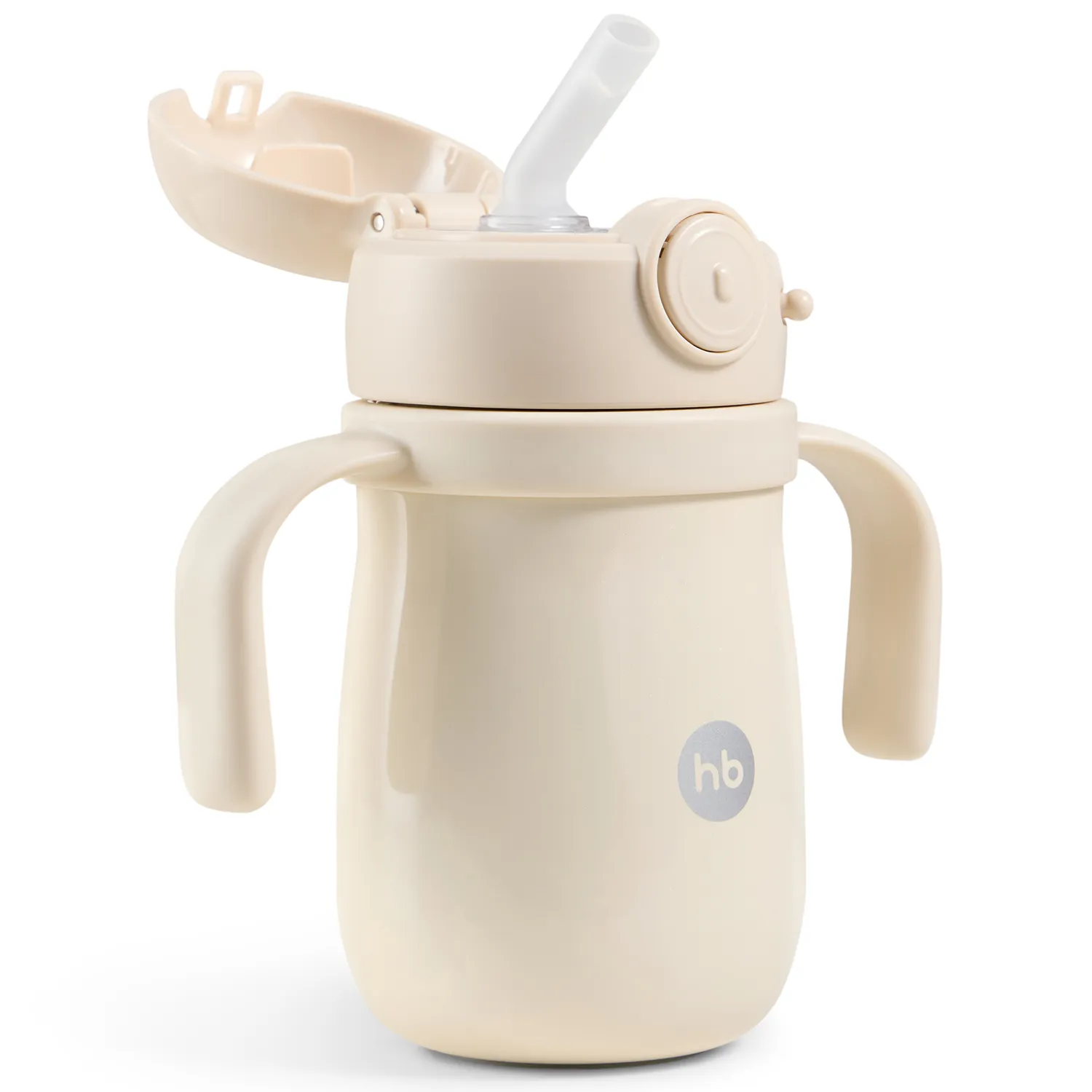 Термопоильник-непроливайка Happy Baby с трубочкой и ручками 300 мл