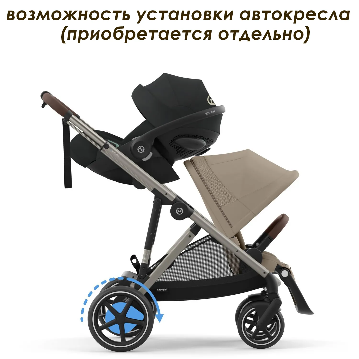 Коляска прогулочная Cybex E-Gazelle S с корзиной