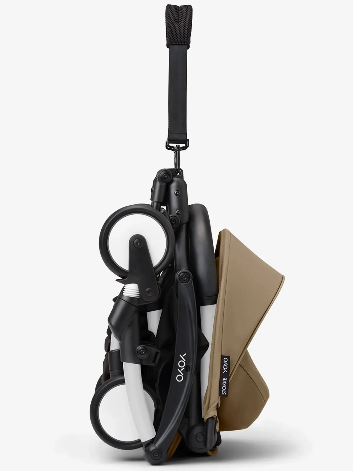 Коляска 2 в 1 Stokke YOYO3 shell, кофейный (toffee), рама белая. Изображение 19