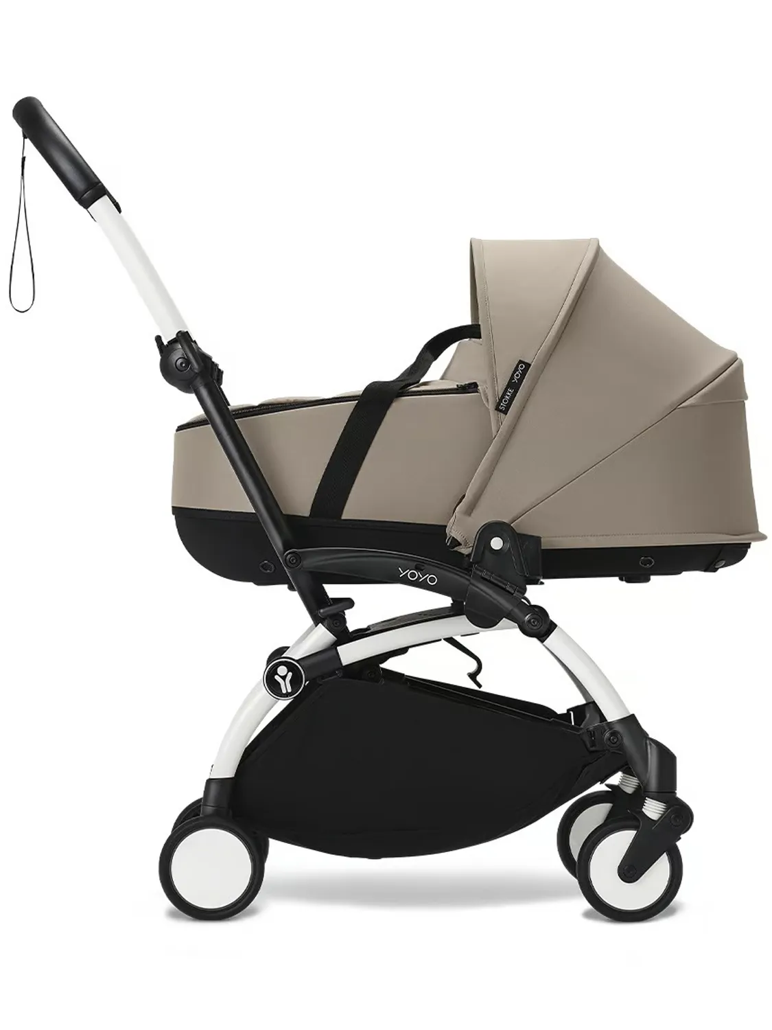 Коляска 2 в 1 Stokke YOYO3 shell, серо-коричневый (taupe), рама белая. Изображение 3