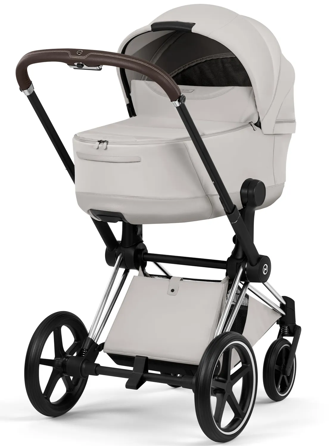 Коляска 2 в 1 Cybex Priam Style шасси Chrome Brown