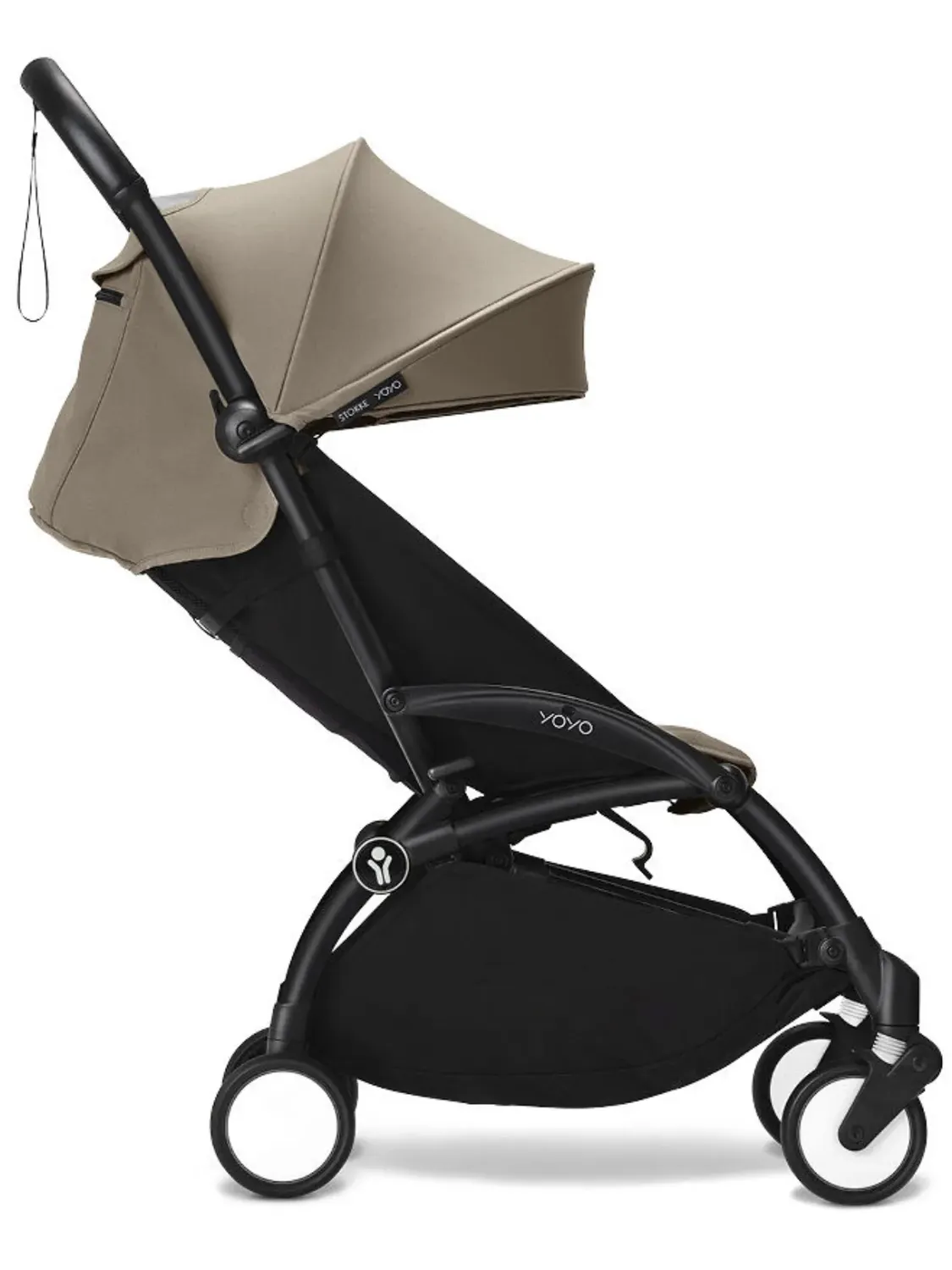 Коляска 2 в 1 Stokke YOYO3 shell, серо-коричневый (taupe), рама черная. Изображение 15
