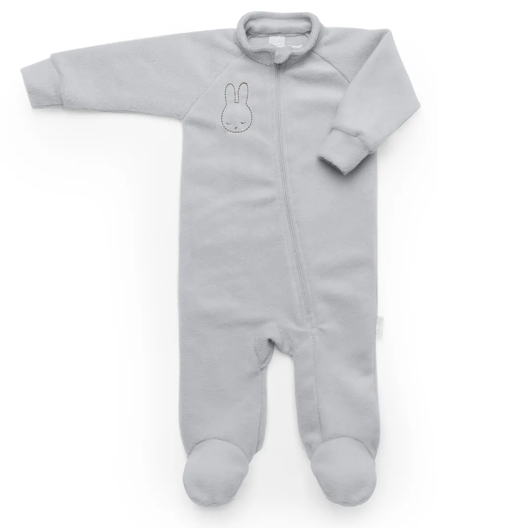 Комбинезон детский Mansita Comfi флисовый светло-серый