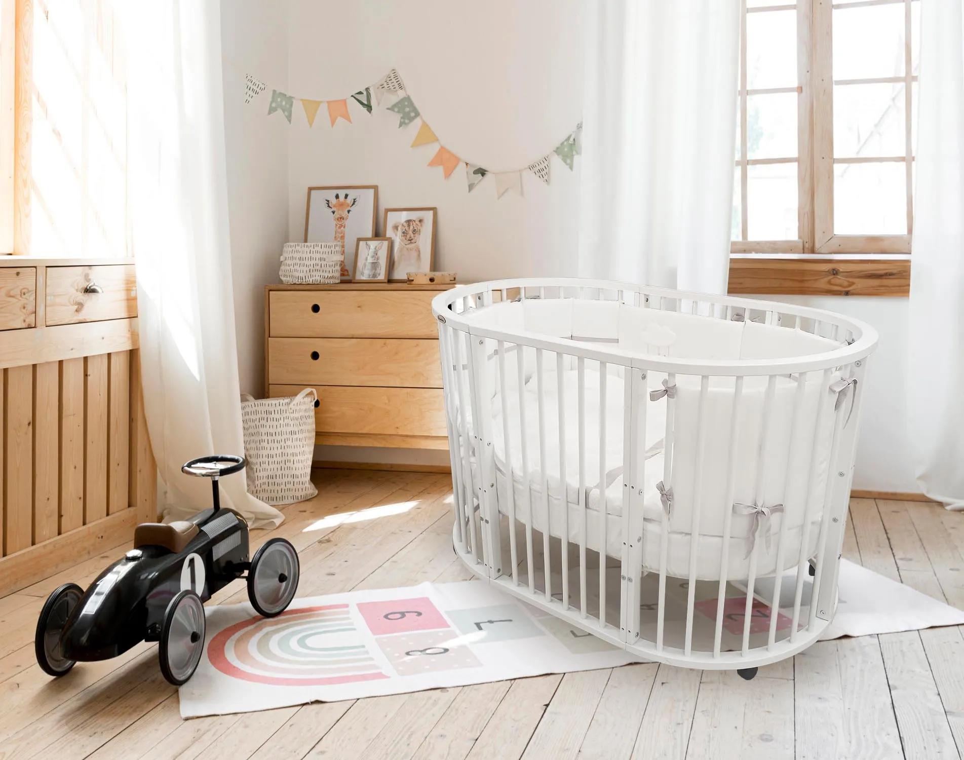 Кровать Bambini 125х75 см + Матрац Plitex Aloe vera Ring АВ-19/2 + Одеяло Qwhimsy "Космос" QBL002