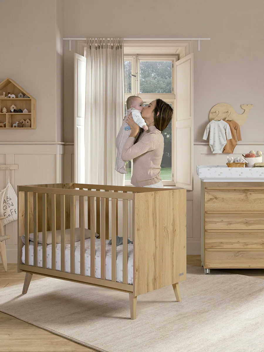 Детская приставная кроватка 120х60 см Micuna Martha Oak