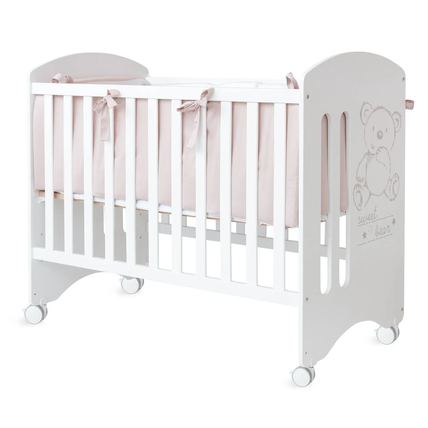 Приставная кроватка 120x60 Micuna Sweet Bear Basic + Матрас полиуретановый СН-620