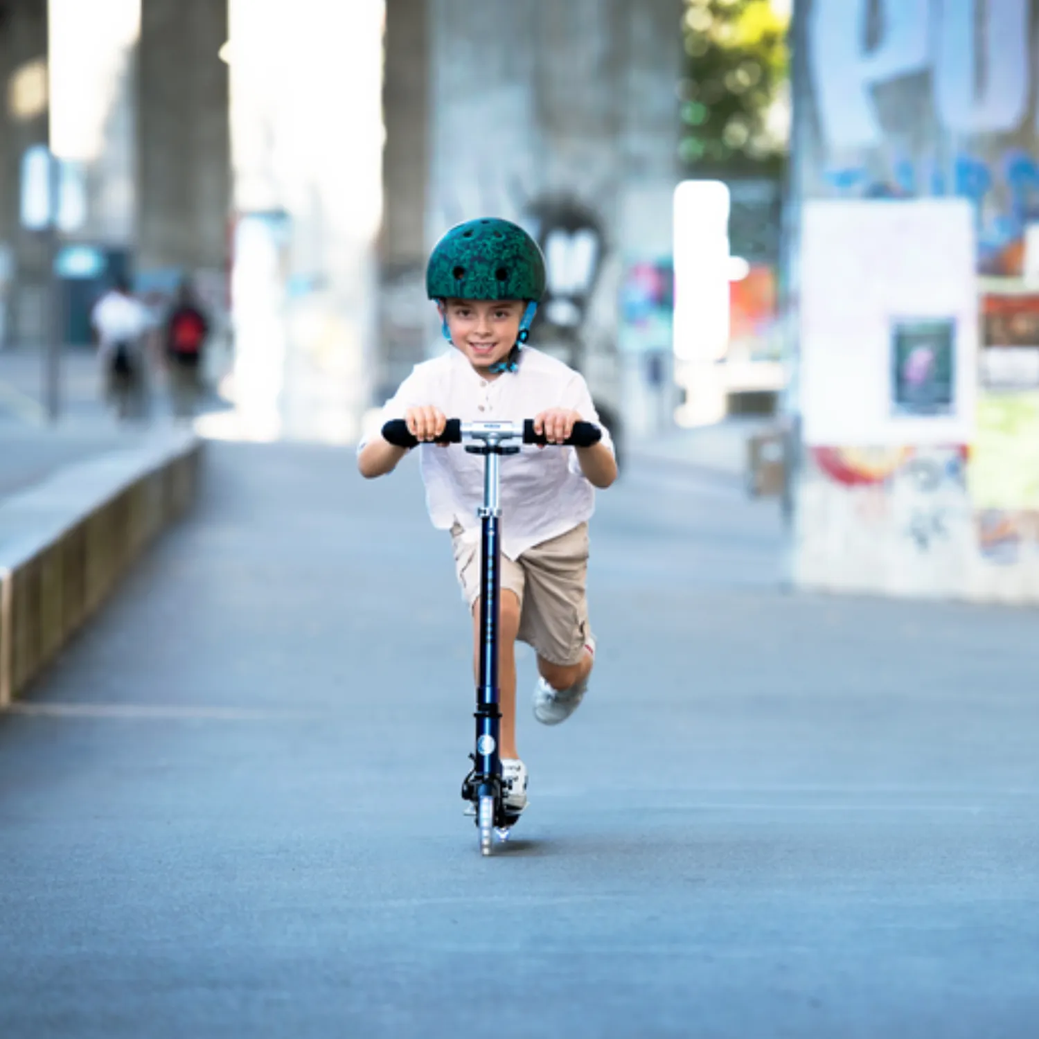 Самокат Micro Sprite светодиод LED со светящимися колёсами