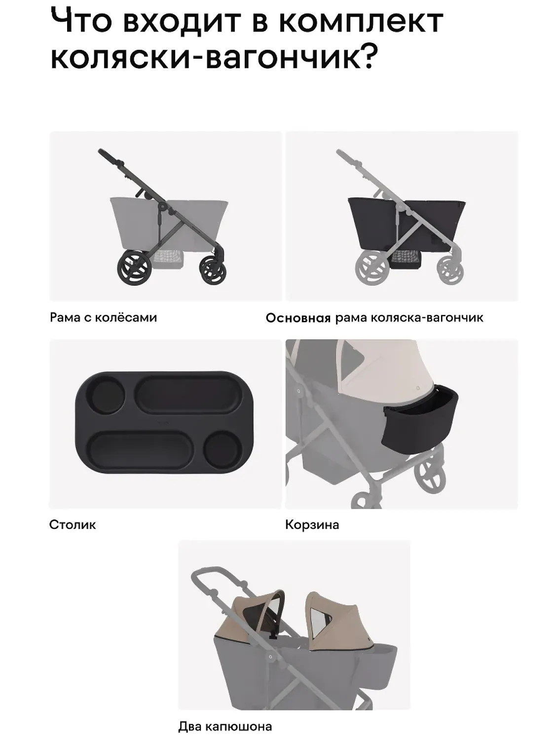 Коляска-вагончик прогулочная Wagon ANEX Modu