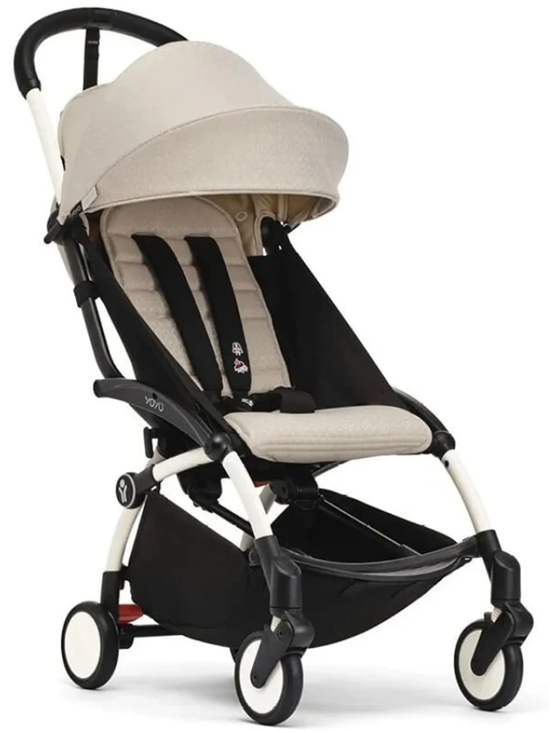 Коляска 2 в 1 Stokke YOYO3 shell, серо-коричневый (taupe), рама белая. Изображение 11