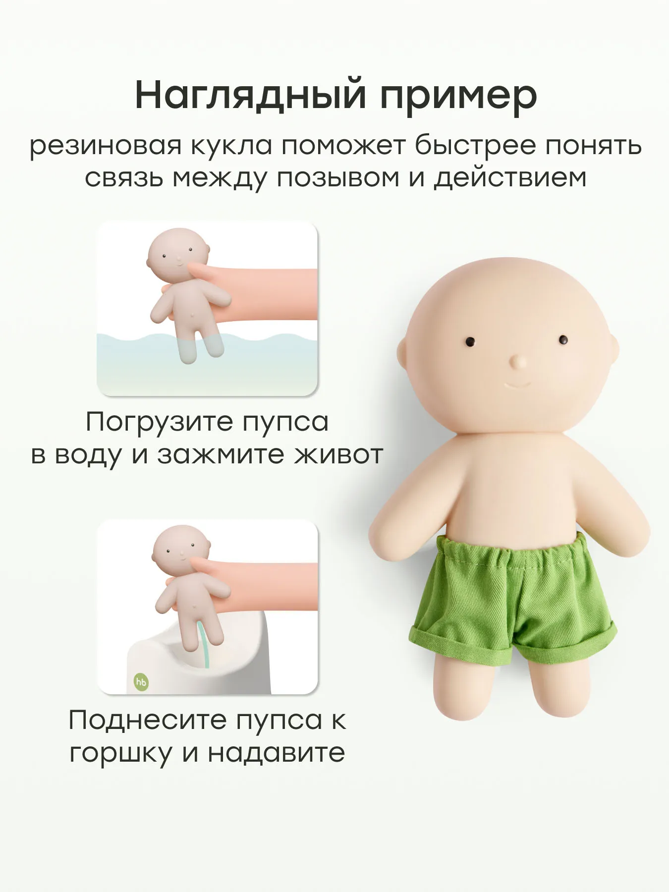 Набор детский Happy Baby PIPI-KAKA SET «ПИПИ-КАКА СЕТ» white 34033