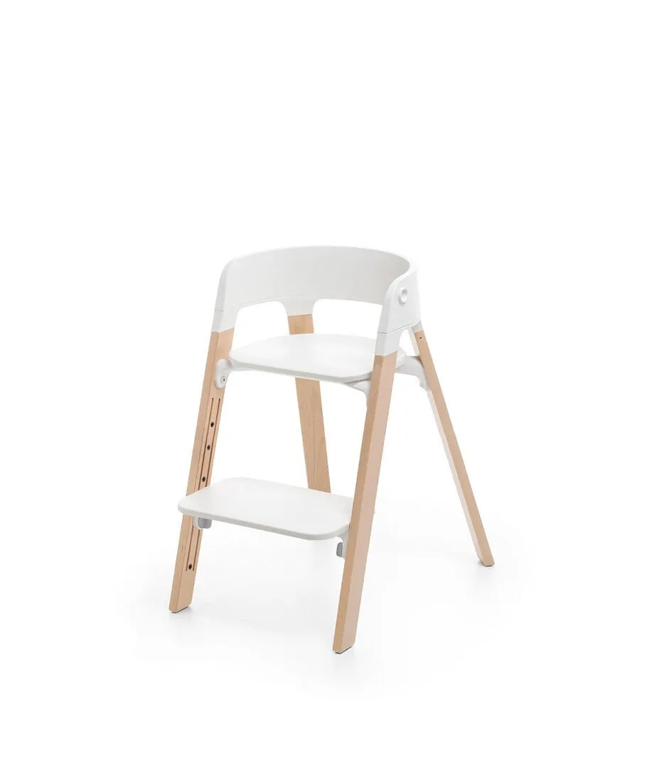 Стульчик Stokke Steps: White/Natural с аксессуарами
