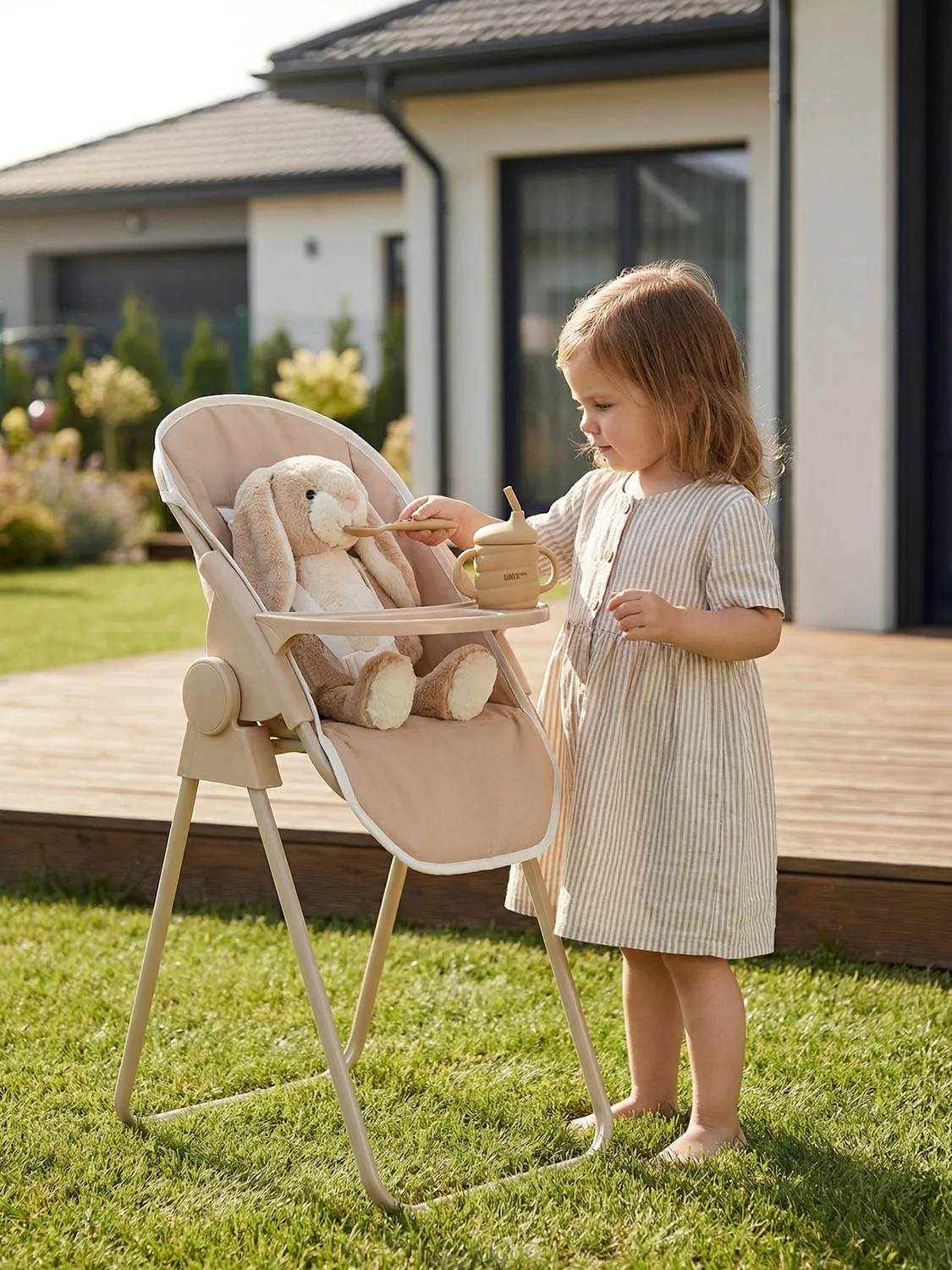 Стул UNIX Kids Doll для кормления для кукол Бежевый (Camel) DOLLHCHAIRCL