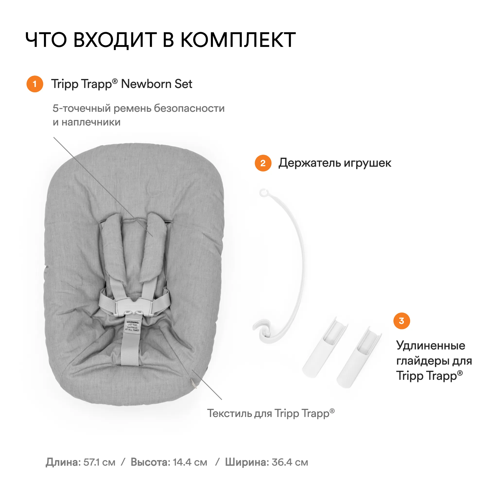 Сиденье для новорождённого Stokke Newborn Set в стульчик Tripp Trapp