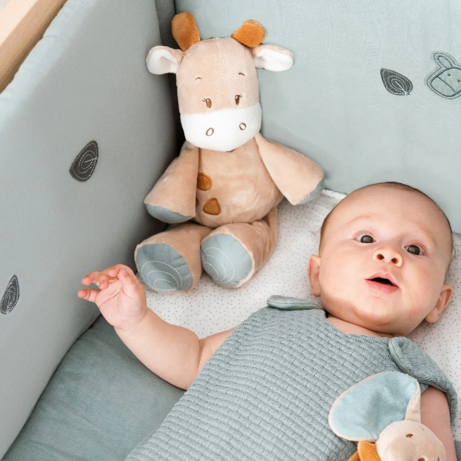 Игрушка мягкая Nattou Rattle Luna & Axel Слоник 748186