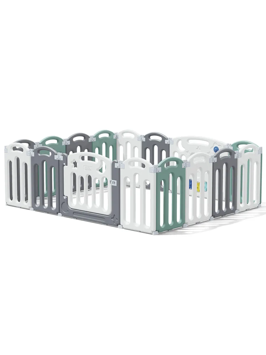 Манеж UNIX Kids Simple 188x151 Color PPSI14GGW + Коврик складной 120x150 см Camel PMLG120CL