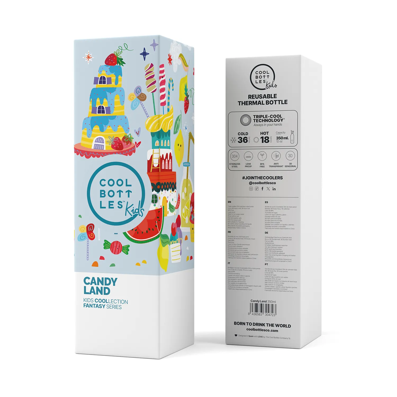 Термос–термобутылка Cool Bottles Kids серия Fantasy Candy Land 350 мл