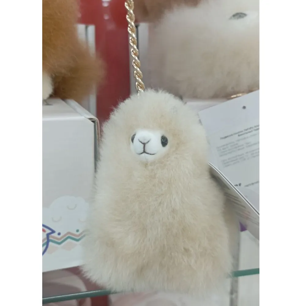 Подвеска-помпон ЛеРаРу альпачонок Ванильный пудинг 10 см