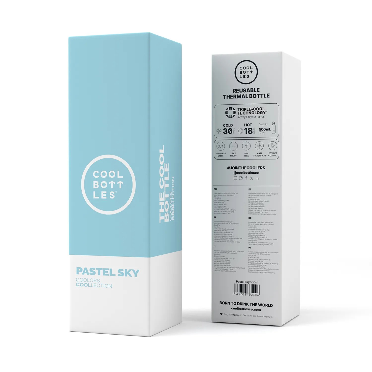 Термос-термобутылка Cool Bottles Pastel Sky 500 мл CB500PAS