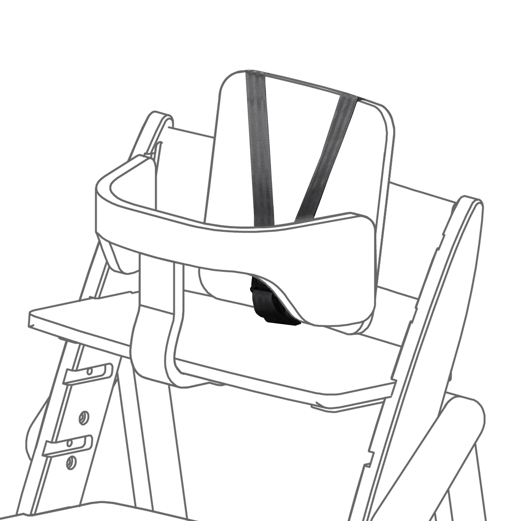 Растущий стульчик Moji by ABC-Design Yippy ВСЁ ВКЛЮЧЕНО oak, текстиль birch/heart