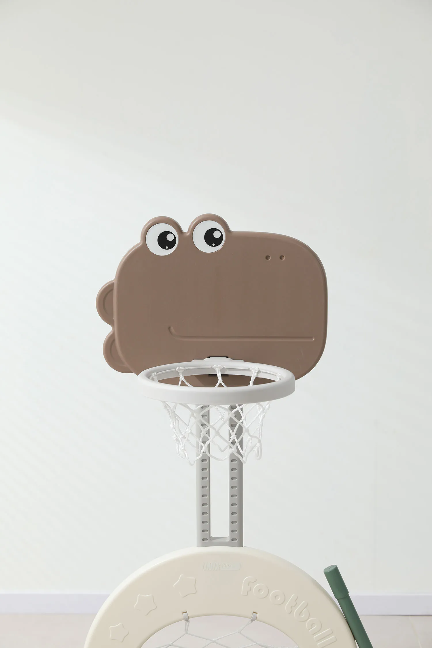 Стойка баскетбольная и хоккейные/футбольные ворота UNIX Kids Dino (3 в 1)