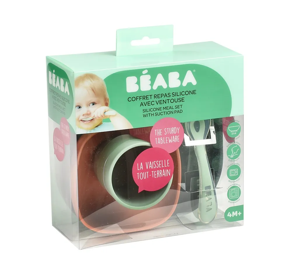Набор детской посуды Beaba Cofret Repas (2 тарелки, стакан, ложка)