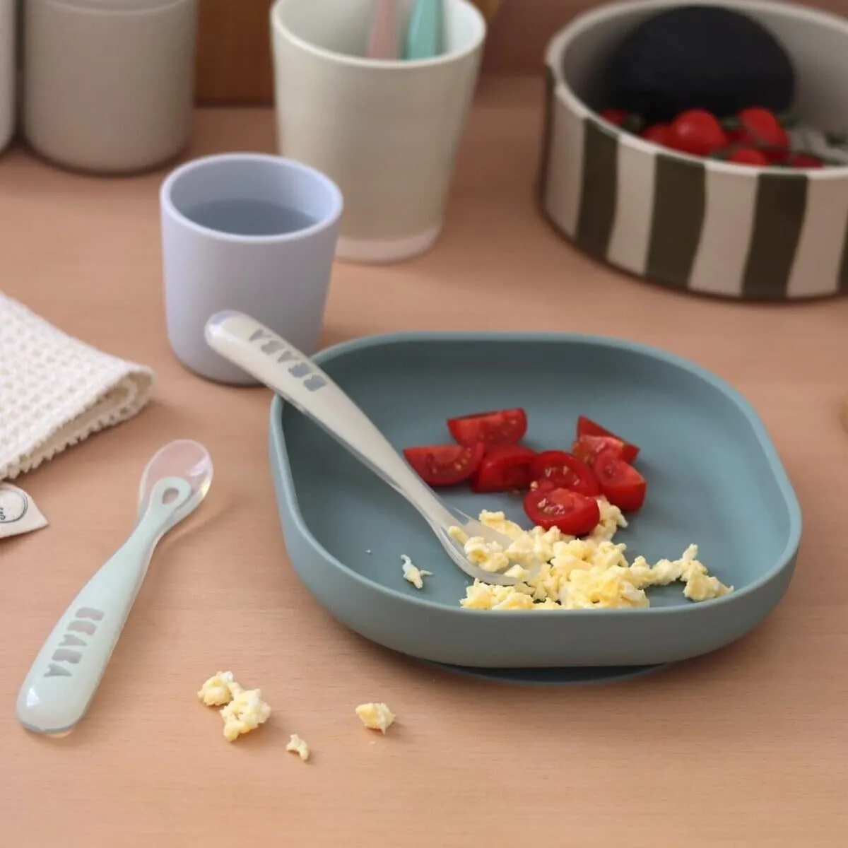 Набор ложек Beaba силиконовых в футляре 2 шт от 4 месяцев