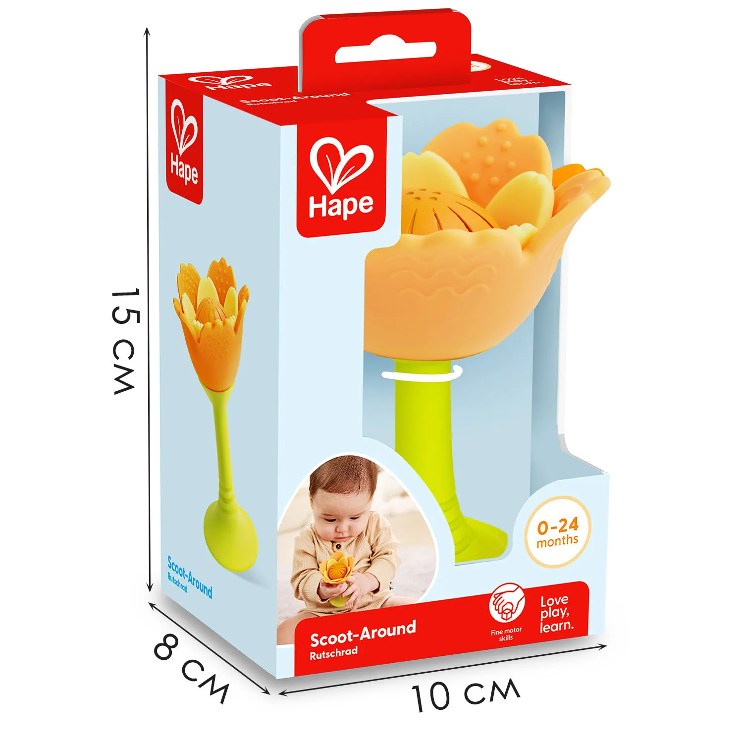 Погремушка HAPE «Малышам» Оранжевый цветок E0137_HP