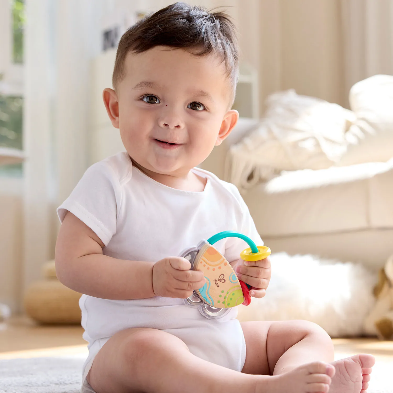 Погремушка Hape «Бубен» для малышей E0128_HP