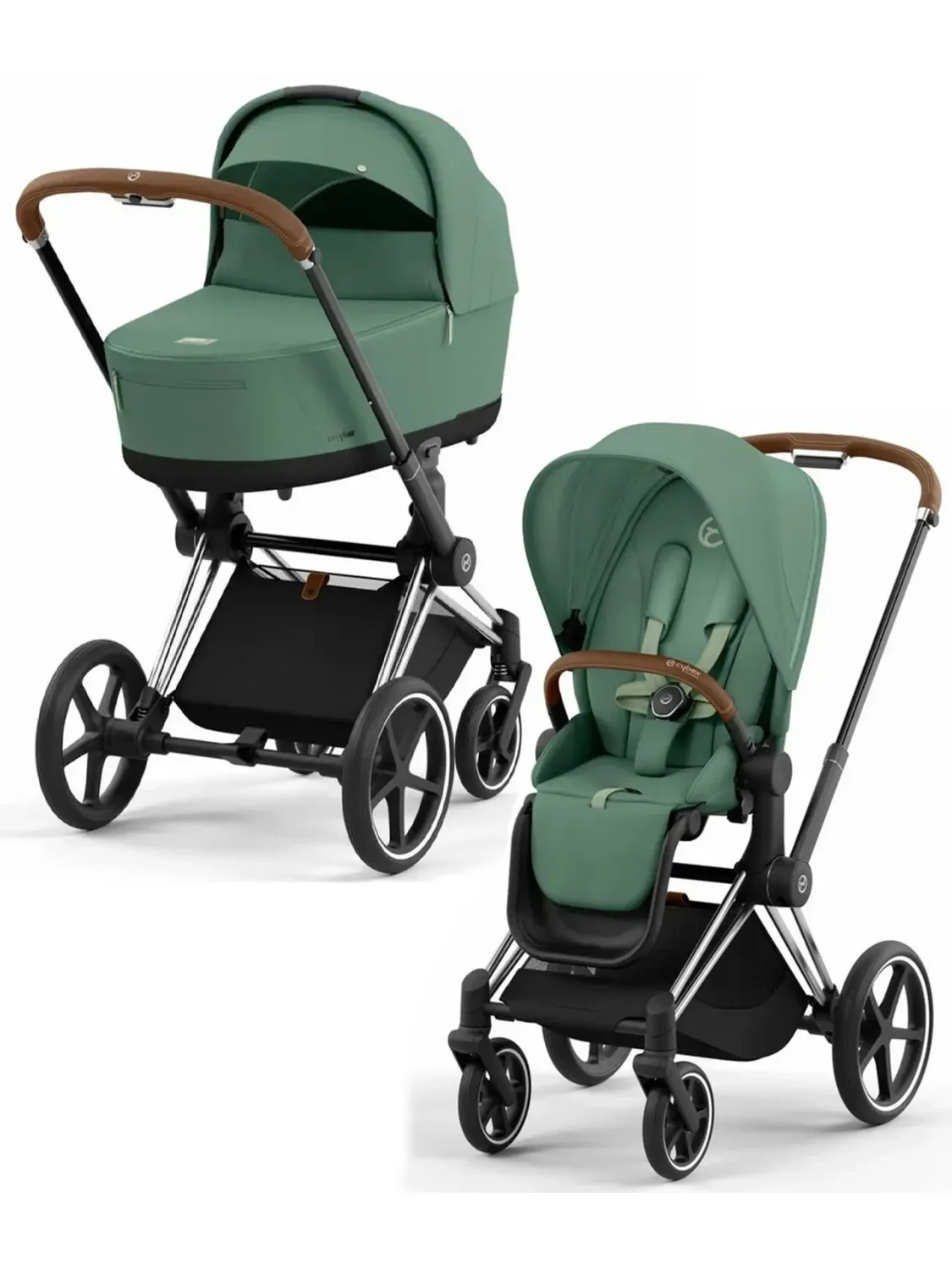 Коляска 2 в 1 Cybex Priam IV шасси Chrome Brown
