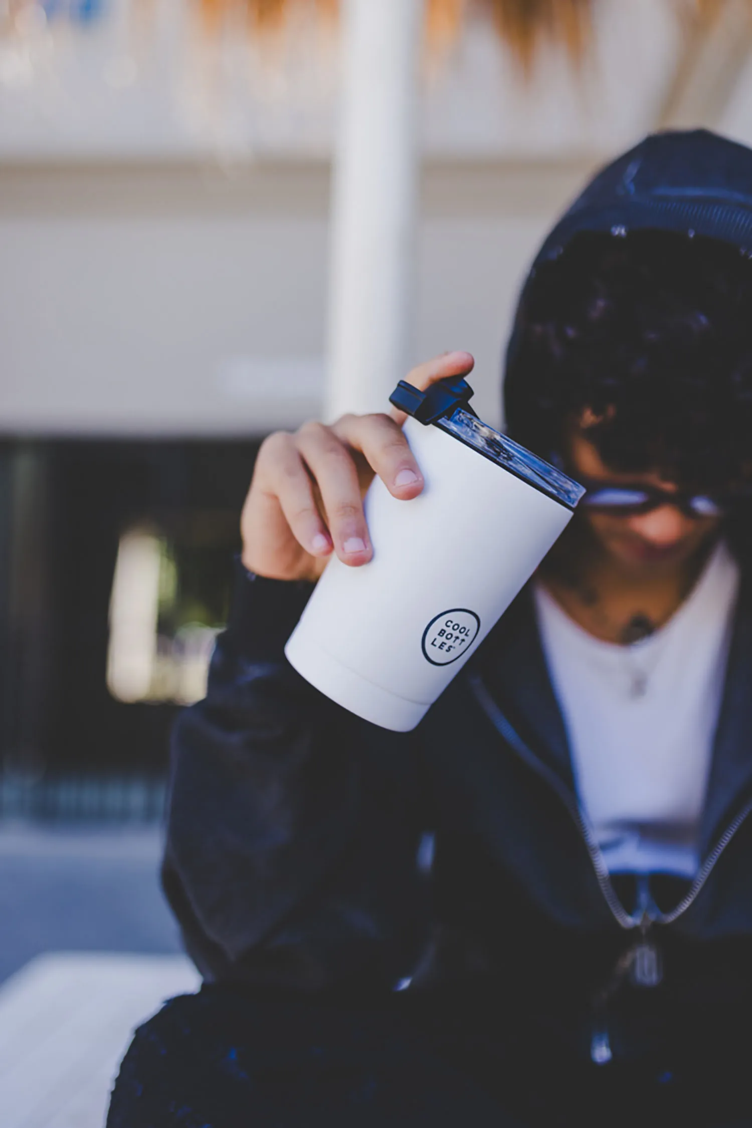 Термокружка Cool Bottles Tumbler Mono White 330 мл