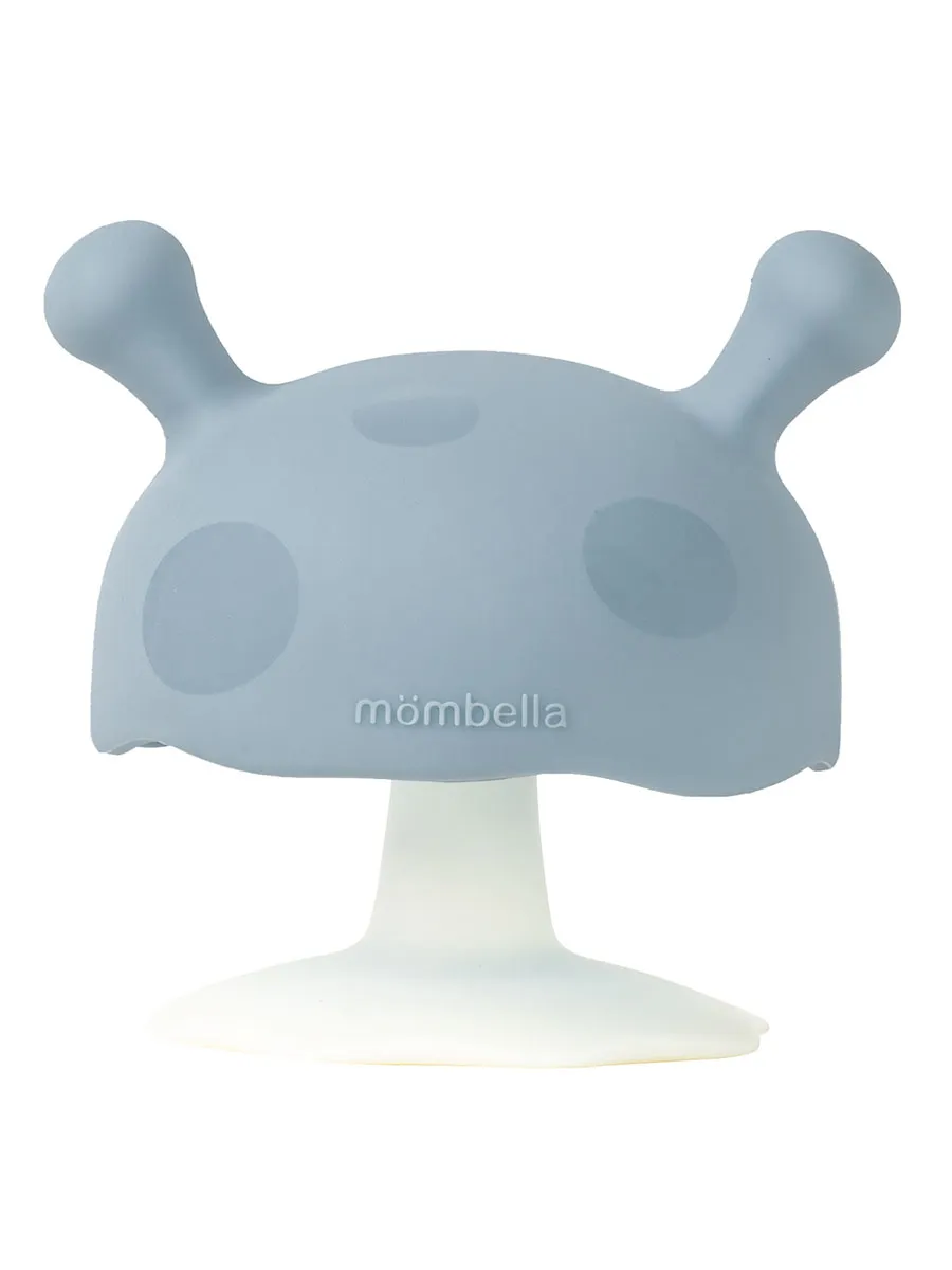 Прорезыватель Mombella силиконовый Грибочек серый 00116. Изображение 1