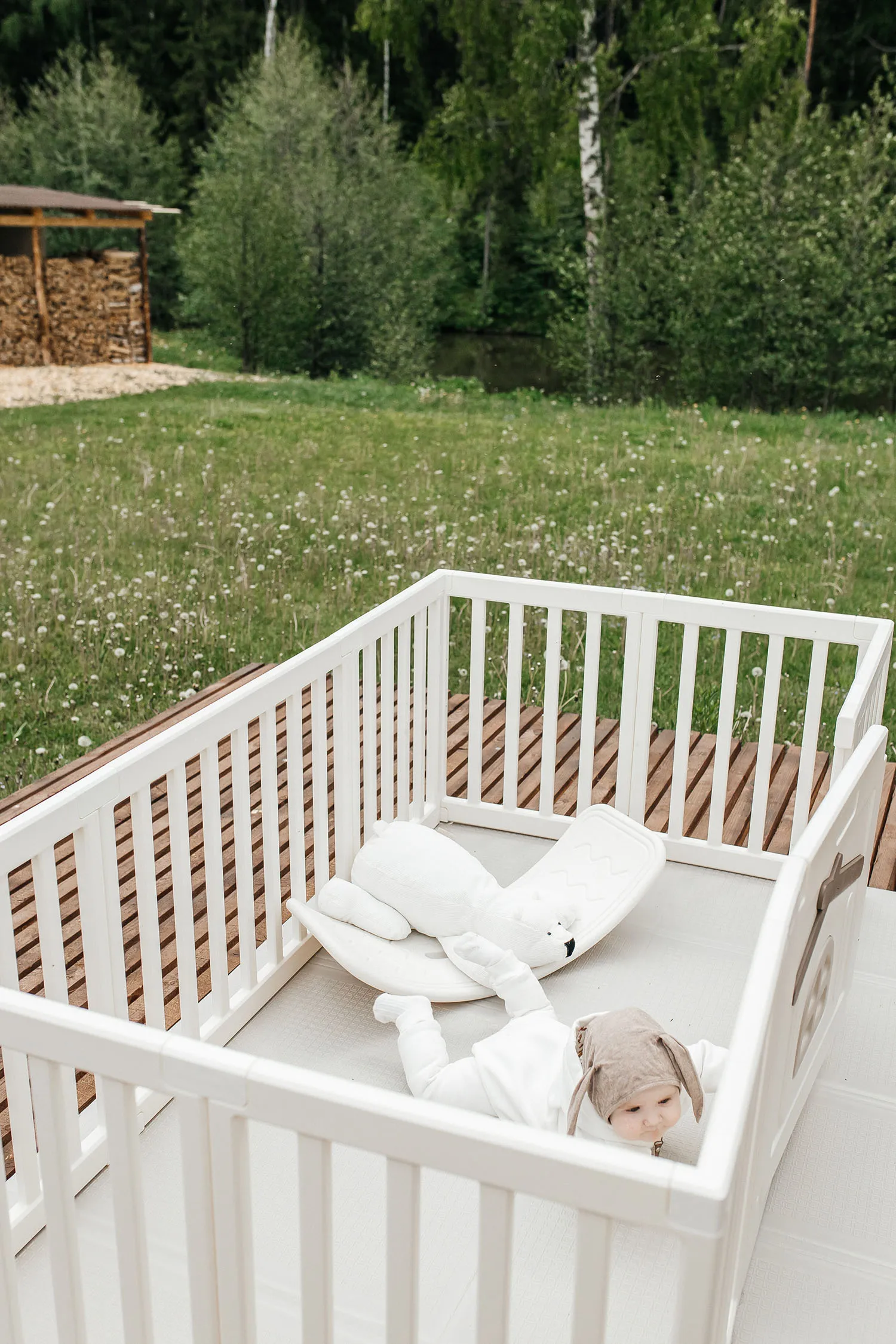 Манеж большой детский игровой  UNIX Kids Classic Tree House 150x130