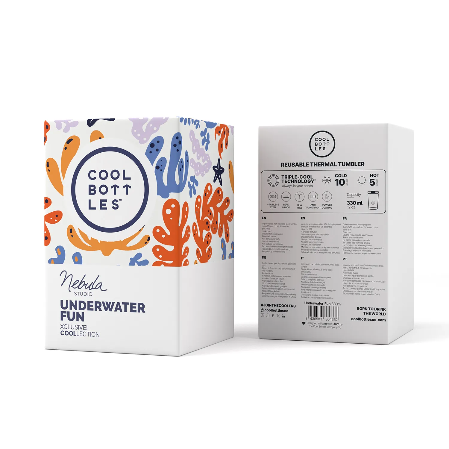 Термокружка Cool Bottles Tumbler Nebula Studio Underwater Fun 330 мл CBT33UDF