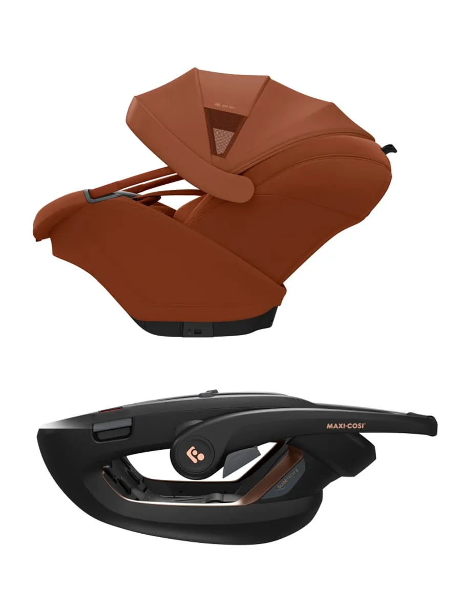 Автокресло 0+ Maxi-Cosi Coral Slide Pro, терракотовый (copper terra). Изображение 4