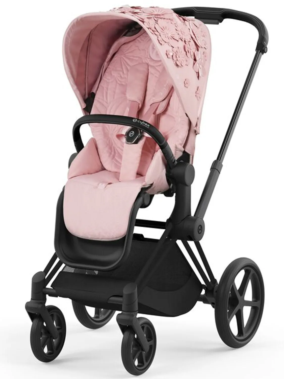 Коляска 2 в 1 Cybex Priam IV FE Simply Flowers Pink