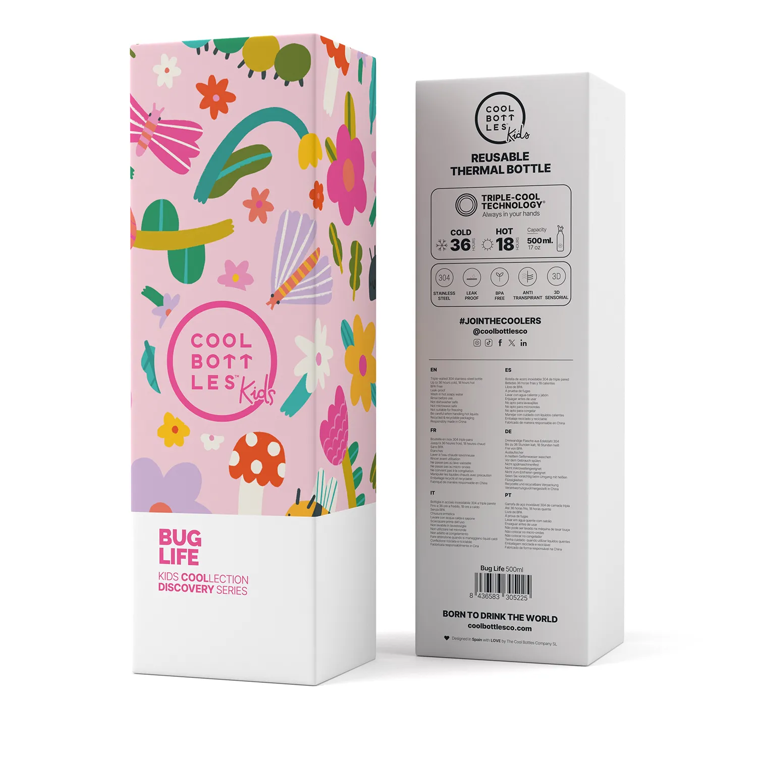 Термос–термобутылка Cool Bottles Kids Bug Life 500 мл