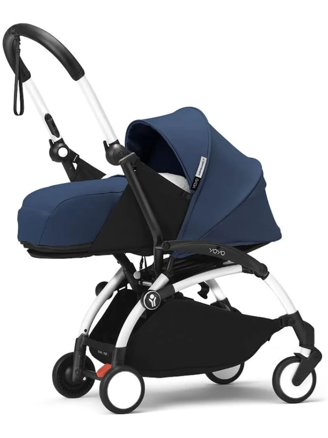 Коляска 2 в 1 STOKKE YOYO3 Эйр Франс синий, рама белая, люлька мягкая. Изображение 2