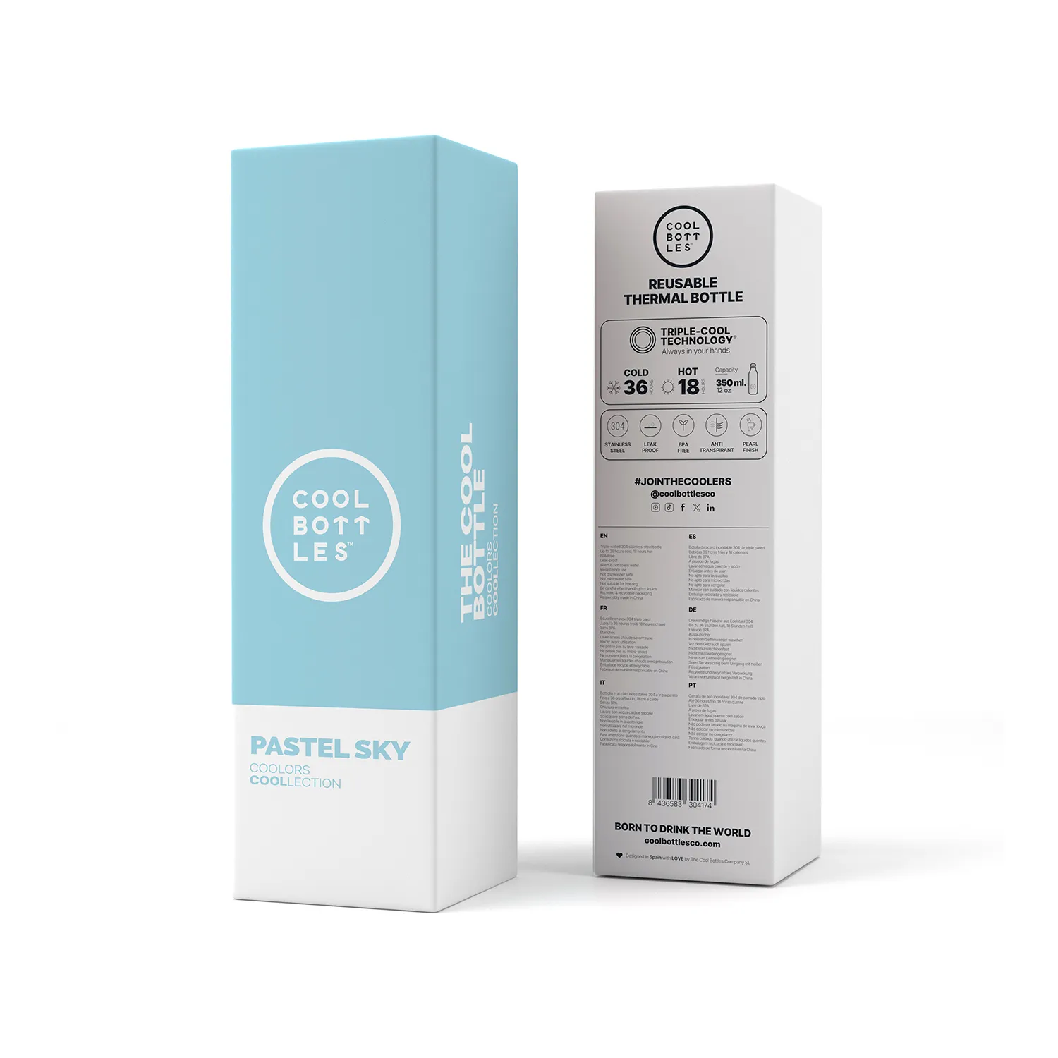 Термос-термобутылка Cool Bottles Pastel Sky 350 мл CB350PAS