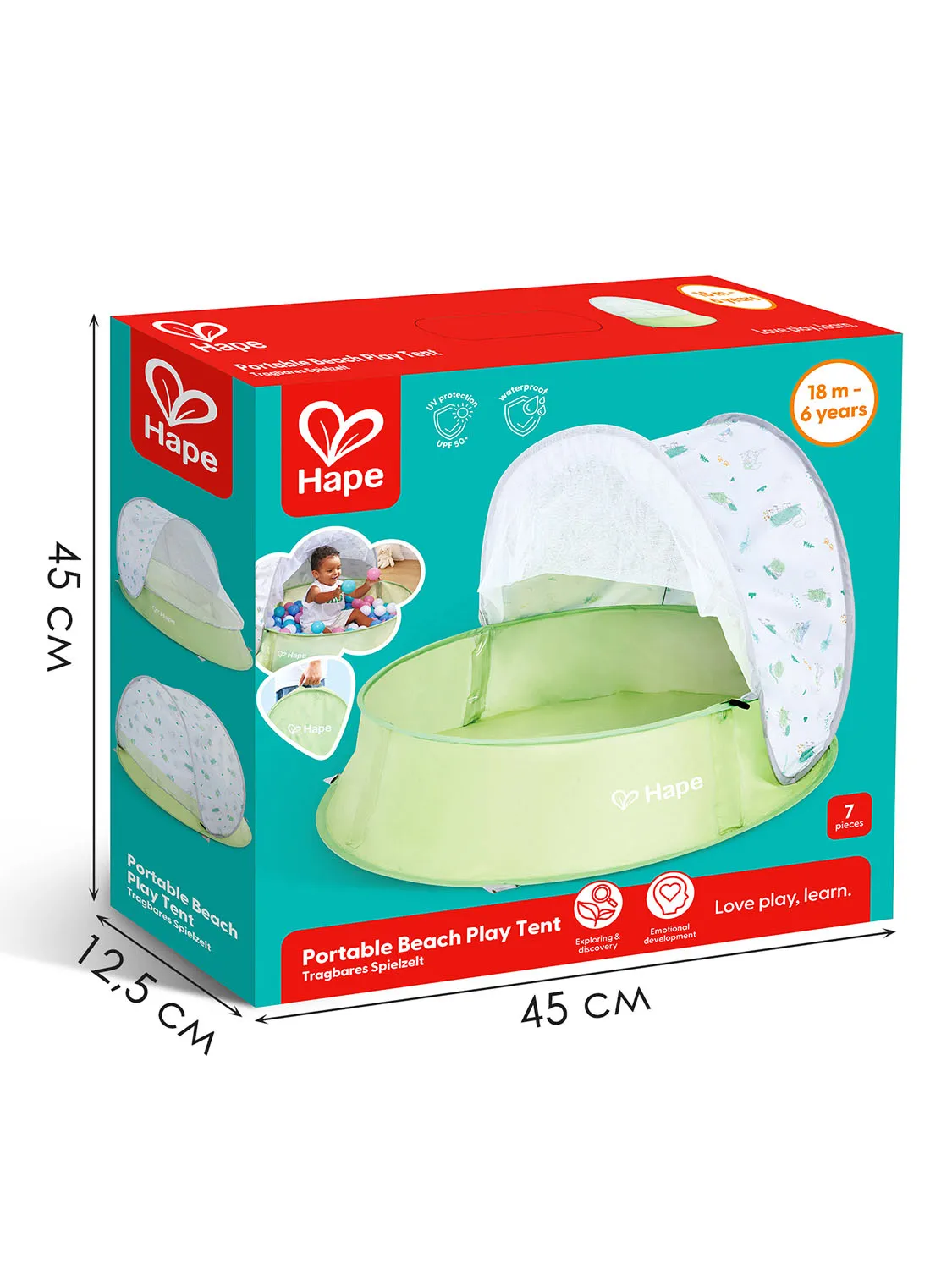 Бассейн сухой детский HAPE «Пляж» с тентом E4108_HP