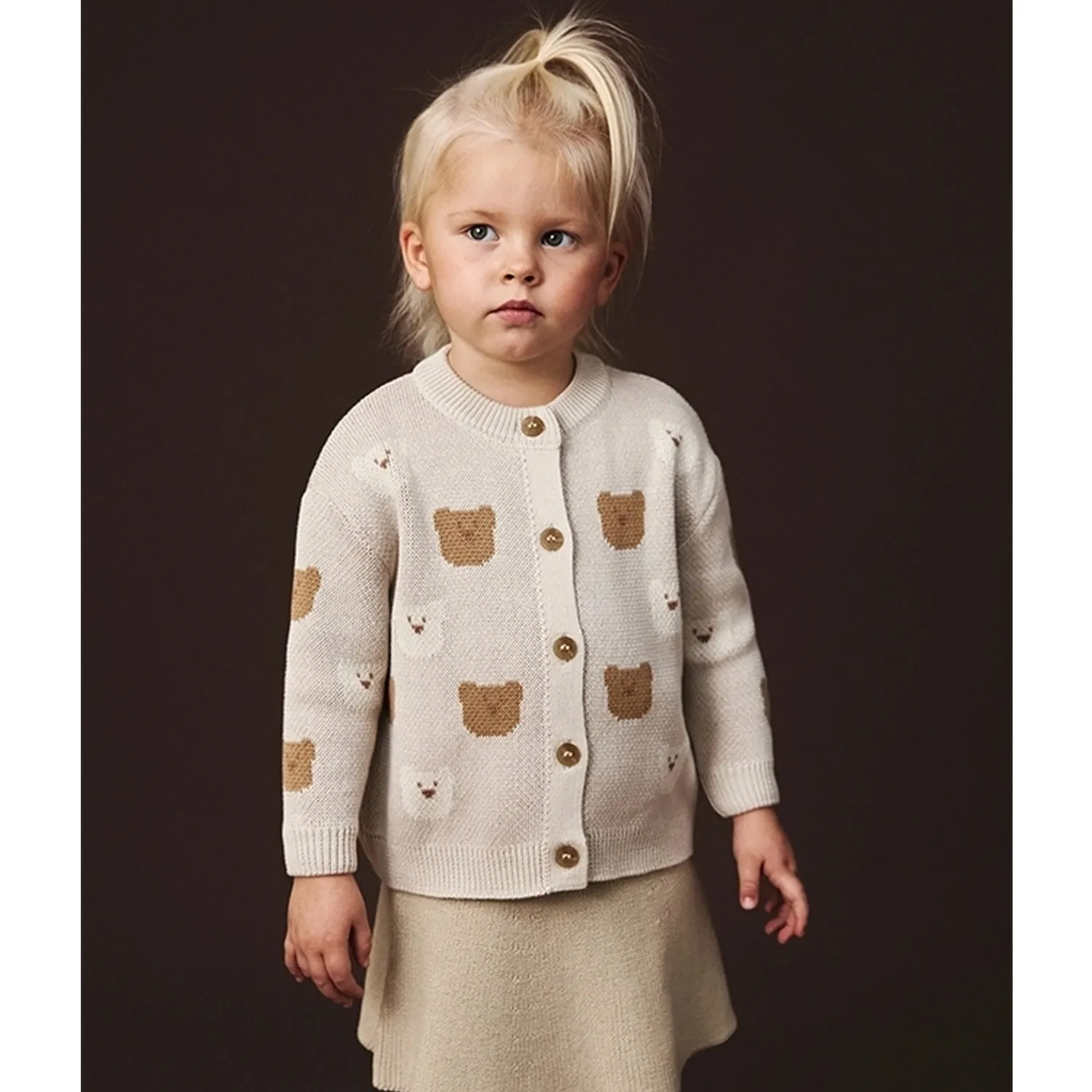 Кардиган детский LoomKnits Мишки бежевый