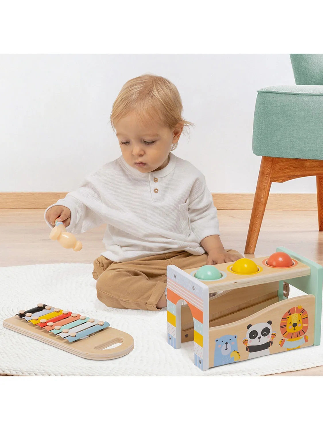 Игрушка музыкальная Eurekakids  "Веселые инструменты" Ксилофон и стучалка