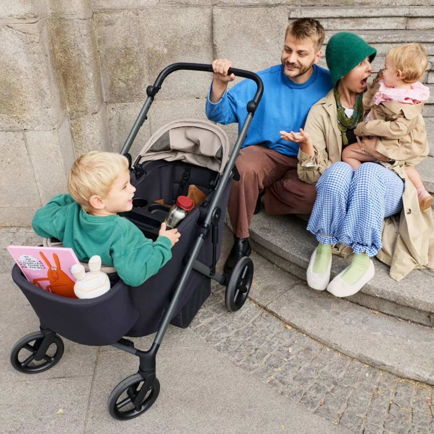 Коляска-вагончик прогулочная Wagon для двойни Anex Modu