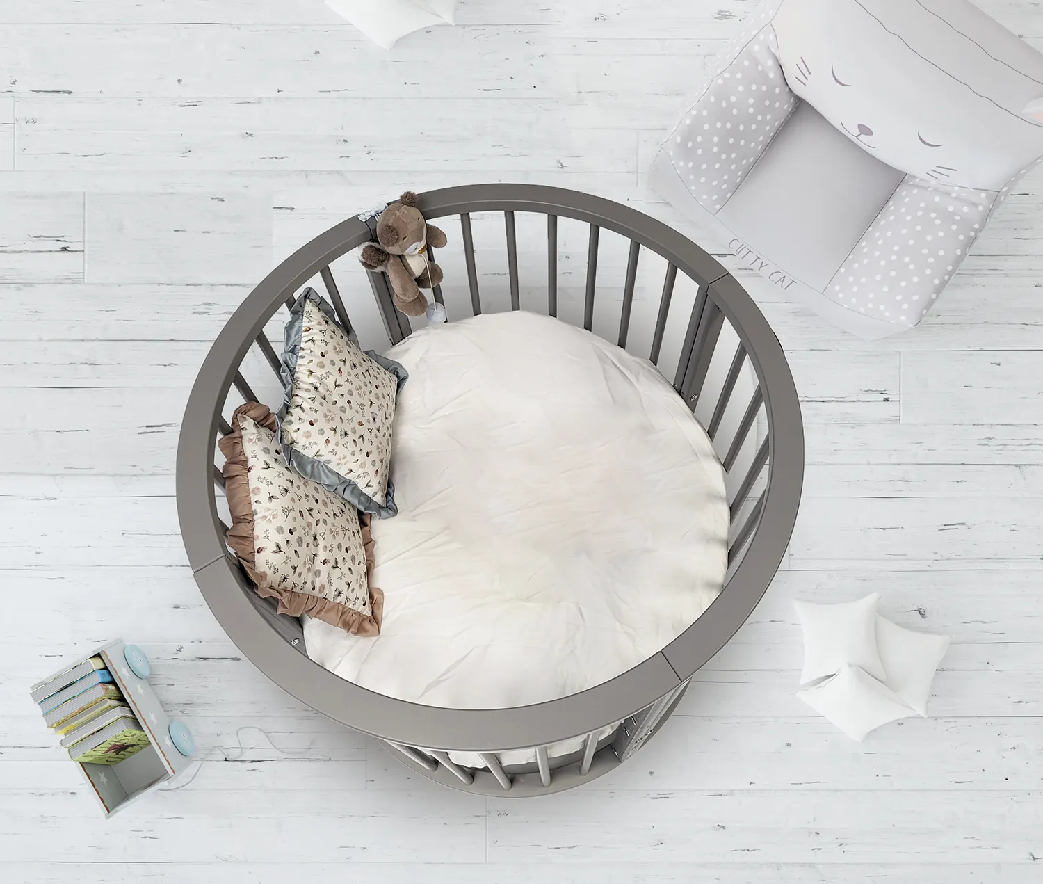 Кровать Bambini 125х75 см + Матрац Plitex Aloe vera Ring АВ-19/2 + Одеяло Qwhimsy "Космос" QBL002