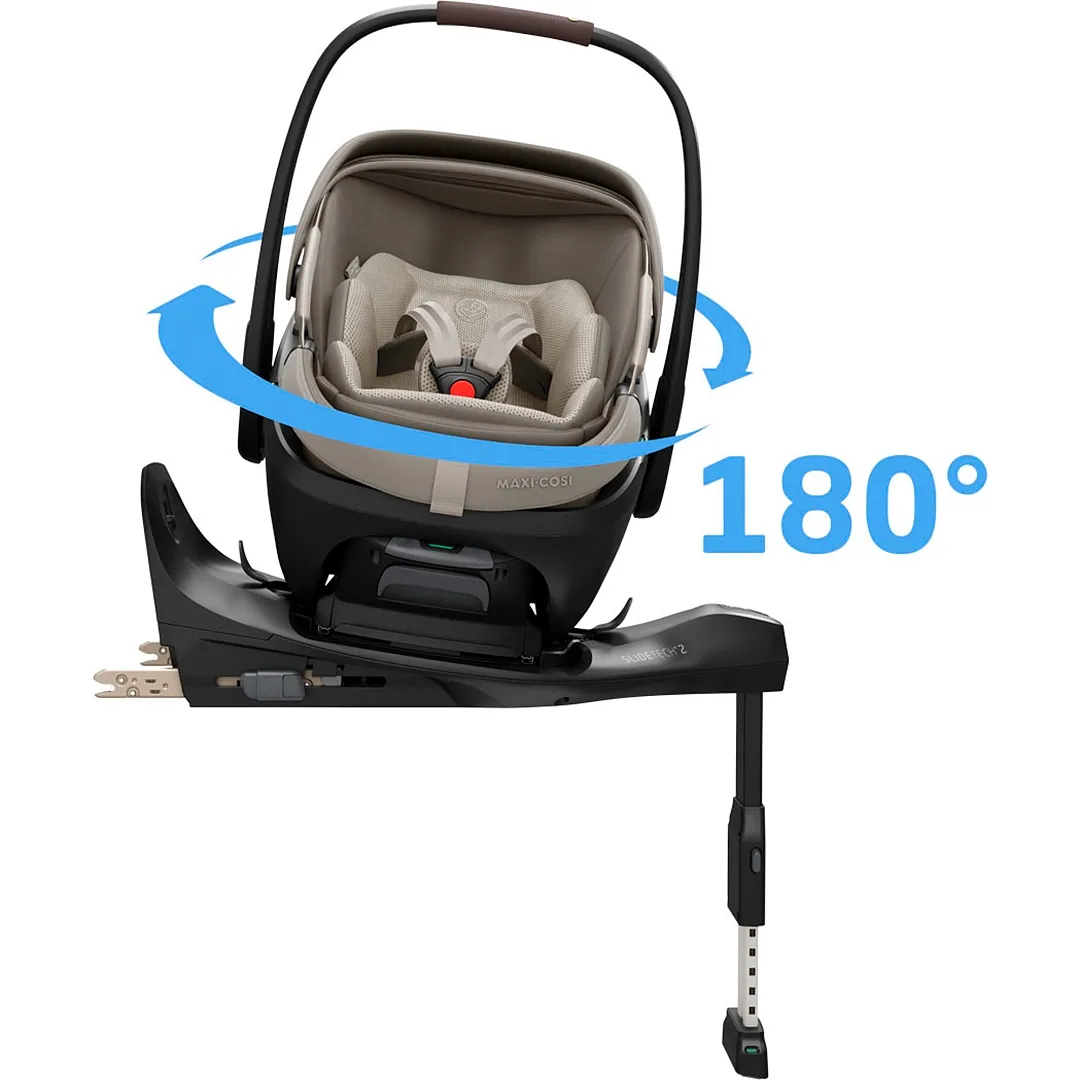 Автокресло 0+ Maxi-Cosi Coral Slide Pro, бежевый (sapphire sand). Изображение 10