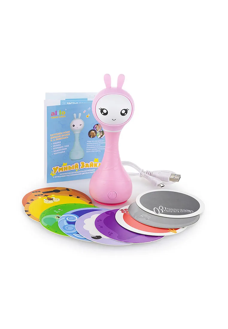 Музыкальная игрушка Alilo Умный зайка R1 розовый 60403