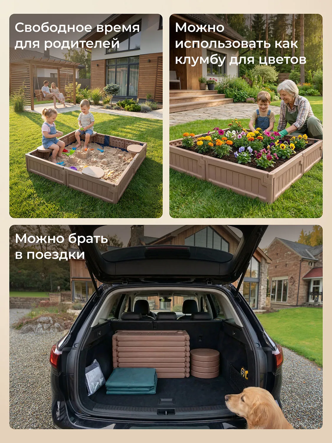 Песочница UNIX Kids квадратная Square 123