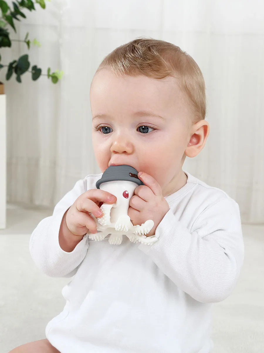 Прорезыватель Mombella силиконовый Осьминог серый 8123. Изображение 2